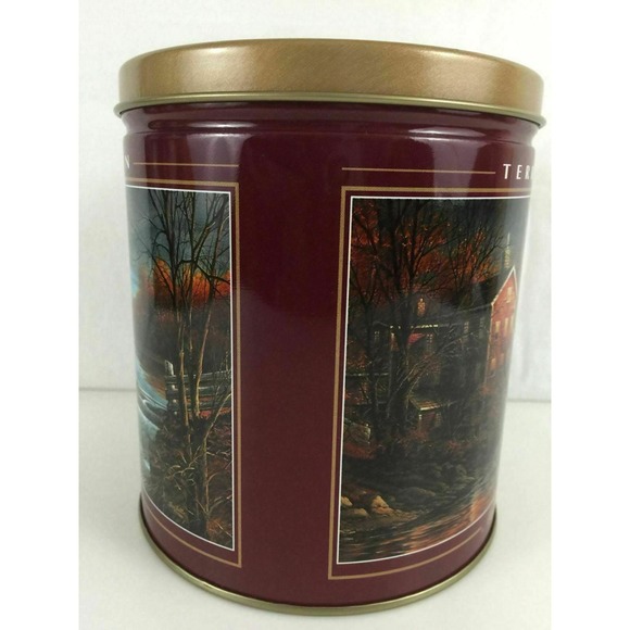 Terry Redlin Autumn Afternoon Hadley Tin Box Container Olive Can Company 2000 - Picture 5 of 7